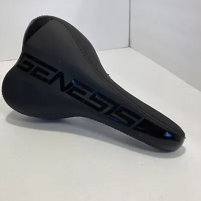 genesis bike saddle seat mountain road black 10” bicycle padded comfort - Image 1 of 3