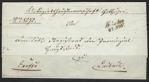 YUGOSLAVIA SLOVERIA 1852 GOTTSCHEE TO LAIBACH 1852 FOLDED LETTER - Picture 1 of 2