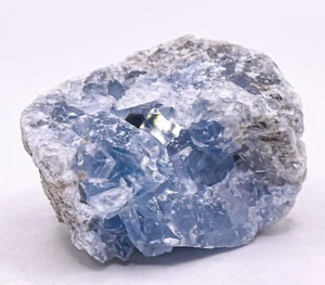 210g Blue Celestite Cluster Rough Sparkling Natural Crystal Mineral - Madagascar - Picture 1 of 5