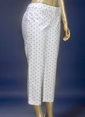 Pantalones capri Tommy Hilfiger para mujer Waverly ajustados elásticos blancos talla 10 Foto 1 de 4