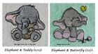 Elephant Designs (A) - Embroidered & Personalised Fleece Baby Blanket/Throw