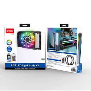 For PS5/PS5 Slim Console USB RGB LED Light Strip Kit LED RGB Colorful Light Ring - Picture 1 of 9