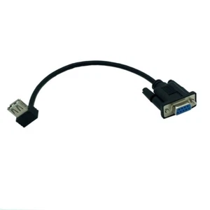Portable USB Female To RS232 DB9 Female Serial Adapter Cable 25cm/9.84inch - Picture 1 of 8