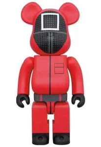 MEDICOM TOY BE@RBRICK SQUID GAME GUARD square 1000% BEARBRICK - Picture 1 of 2
