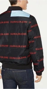 new Calvin Klein All Over Logo Bomber Jacket  Sz. XXL - Picture 1 of 8