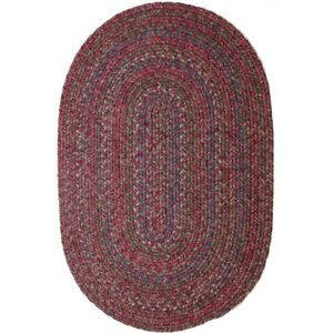 Super Area Rugs Braided Rug Country Cottage Farmhouse Decor Rug in Burgundy