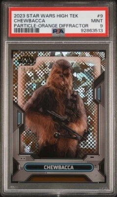 2023 Topps Star Wars High Tek Pattern 3 Orange Diffractor /25 Chewbacca #9 - Image 1 of 2