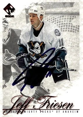 Jeff Friesen - Signed 2001-02 Pacific Private Stock Card #1 - Image 1 of 2