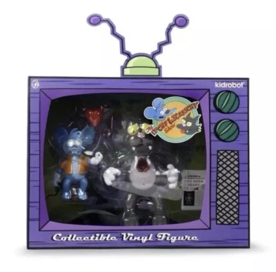 Itchy & Scratchy Collectible Vinyl Action Figures Kidrobot The Simpsons NIB - Image 1 of 4