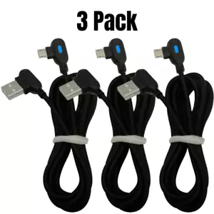 Right Angle Micro USB Charging Cable Fast Charger LED For Android Samsung Galaxy - Picture 1 of 11