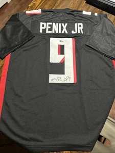 Michael Penix Jr. Signed Atlanta Black Football Jersey (Beckett) XL - Picture 1 of 7