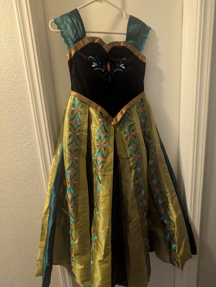 Disney Persiguiendo Luciérnagas Frozen Anna Coronación Vestido Talla M 7-8 Disfraz Princesa Foto 1 de 4