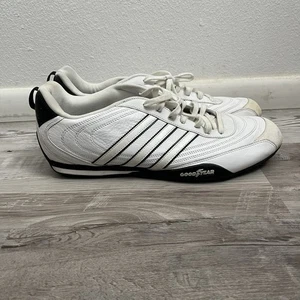 Adidas Goodyear Zapatos de Conductor de Bajo Perfil para Hombres 12 Blanco Negro Crema Y2K - Imagen 1 de 7