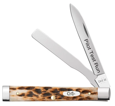 Case xx Knives Baby Doc Pilot Test Run Amber Bone 91598 Pocket Knife Stainless - Image 1 of 3
