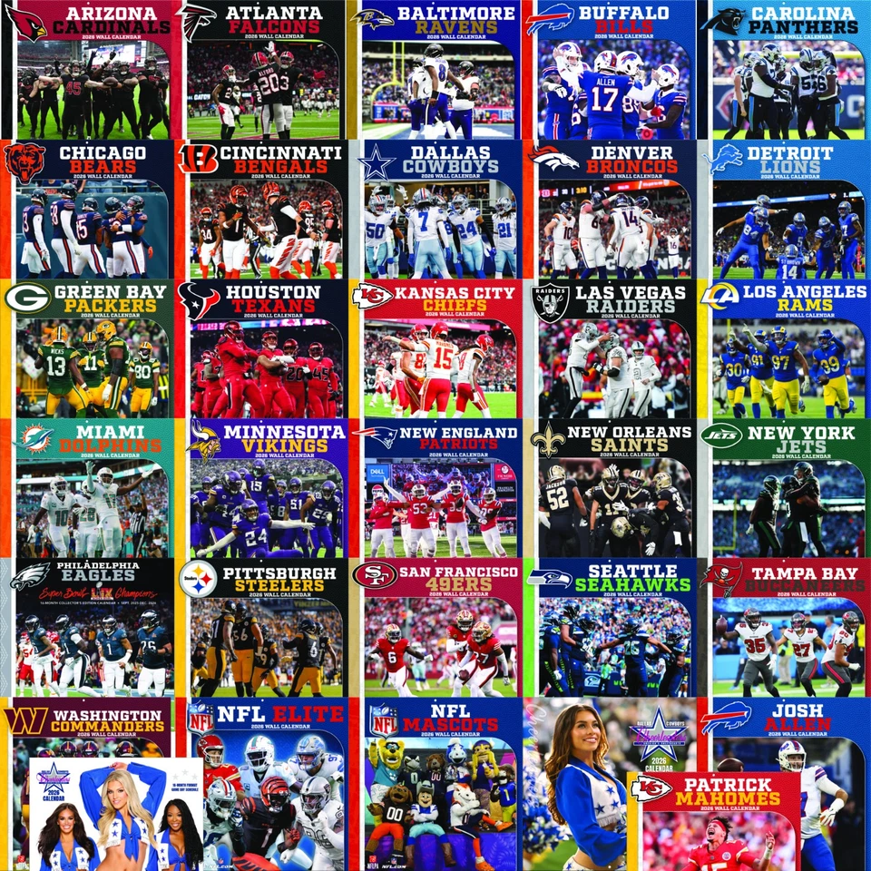 TURNER LICENSING Turner NFL Team und Spieler Wandkalender 2026