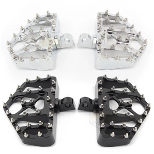 Wide Fat Foot Pegs MX Style Floorboard For Harley Dyna Touring Sportster Softail - Bild 1 von 17