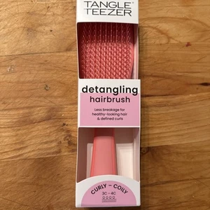 Tangle Teezer Detangling Hairbrush for Curly - Coily Hair, Coral color - Picture 1 of 3