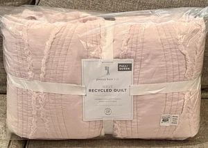 NEW Pottery Barn Kids Girl's Wave Recycled Full/Queen Quilt, Blush Pink - Picture 1 of 5