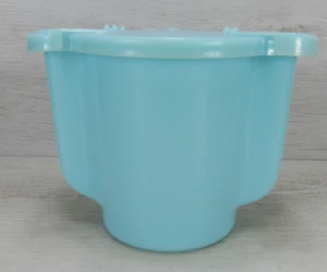 Dispensador de carrito de azúcar Tupperware vintage con tapa 577-10 azul claro - Imagen 1 de 13