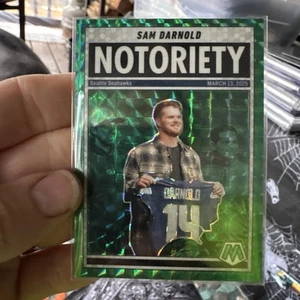2025 Panini Mosaic Notoriety #9 Sam Darnold Green Mosaic Seattle Seahawks - Picture 1 of 2