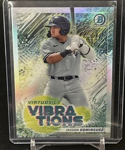 Jasson Dominguez 2022 Bowman Chrome Vibrations Rookie RC NY Yankees - Picture 1 of 2