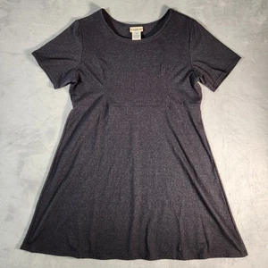 TravelSmith Kleid Damen XL zierlich grau Maxi Urlaub verstaubar hergestellt in den USA XLP - Bild 1 von 10