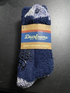 Dearfoams Herren Neu mit Etikett 7-12 gemütliche Crew Lounge Socken 2 Paar marineblau - Bild 1 von 5