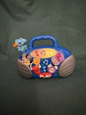 Vintage 2000 Mattel Blues Clues Boombox Buddy Radio Musical Toy Blue's Tunes - Image 1 of 4