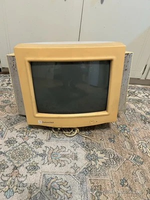 Vintage Packard Bell Multimedia 1010 13" CRT VGA Computer Monitor With Speakers - Image 1 of 4