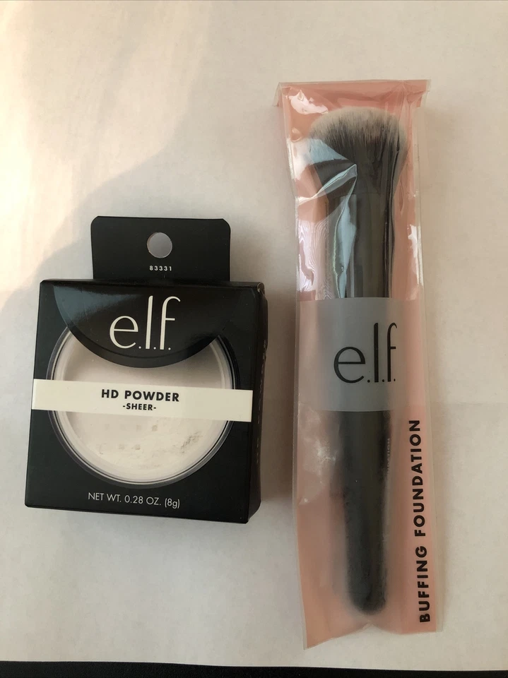 ELF e.l.f. HD Powder New & ELF Buffing Foundation Brush ￼ - Image 1 of 1