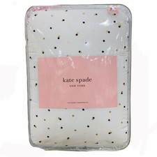Kate Spade New York Confetti Dot Full Queen 3pc Comforter Set ~ Black Gold Pink
