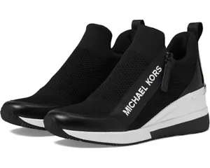 Michael Kors Willis 43S2WIFS1D-001 Sneaker Women 9 Black Knit Trainer Shoes P391 - Picture 1 of 12