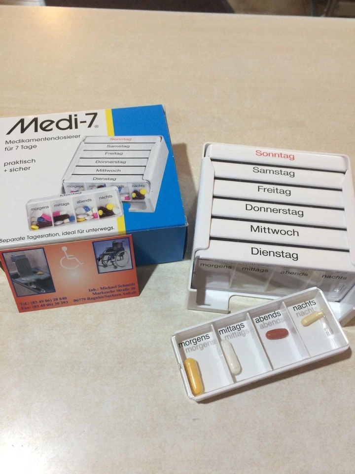 Medikamentenbox Medi 7 Medikamenten Display Tablettenbox Tablettendose