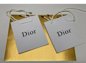 2 Sacchetti Classic Dior carta bianca sacchetti regalo 5x6x2,5 (2 Pz) - Foto 1 di 5