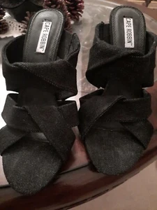 CAPE ROBBIN DENIM  5"Stiletto High Heel OPEN  Toe TIE UP Sexy Shoes Women Size 8 - Picture 1 of 4