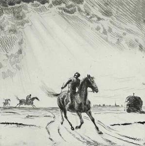 WILLI MÜNCH-KEE - Ausritt - Radierung - um 1920 - Picture 1 of 2