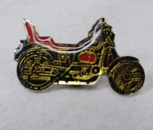 Vintage looking Enamel  Over Metal Motorcycle Lapel/Hat Pin  - Picture 1 of 2