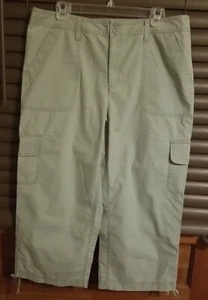 Jamaica Bay Discover Paradise Women's Sand Khaki Capris Size 16 - Picture 1 of 3