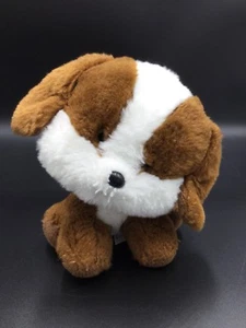 Aurora Wobbly Bobblees Welpe Hund braun weiß Plüschtier Kuscheltier 6 Zoll Stofftier  - Bild 1 von 5