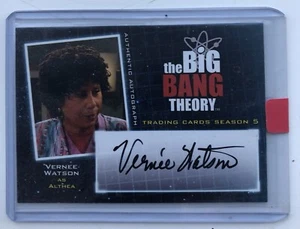 Tarjeta coleccionable autógrafa auténtica de The Big Bang Theory Vernee Watson como Althea - Imagen 1 de 2