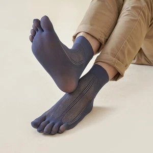 Fünf Finger Socken Herren dünn atmungsaktiv kurz unsichtbar rutschfest lose Socken weich - Bild 1 von 25