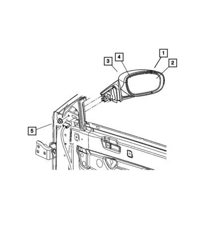 Espejo retrovisor térmico eléctrico genuino Mopar Chrysler 300 2006-2008 1CJ981BMAC Foto 1 de 1