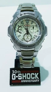 Vintage G-Shock Steel MTG MRG G1000D Racing Analog Chrono Cockpit White Face - Picture 1 of 12