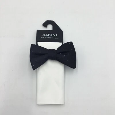 Alfani 男式黑点领结和白色口袋方形-操作系统 — 第 1/3 张图片