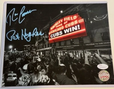 Pat Hughes & Ron Coomer Chicago Cubs World Series Autographed 8x10 Photograph - Image 1 of 2