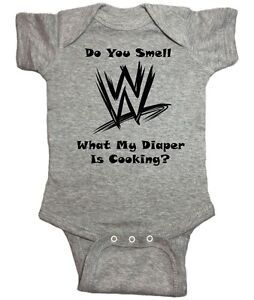 WWE Wrestling Baby One Piece "Do You Smell What My Diaper Is Cooking" Bodysuit