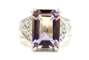 Ring 925 Sterlingsilber Zirkonia Weiß Lila RW 54 Damenring - Bild 1 von 8