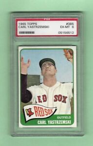 1965 Topps #385 CARL YASTRZEMSKI Boston Red Sox Hall of Fame  ** PSA 6 EX/MT **