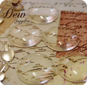 10 x 25mm (1 inch) Round Glass Dome Magnifying Cabochons Cabs - Picture 1 of 1