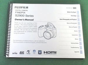Fujifilm FinePix S2900 Series Owner's Manual: 144 Pages & Protective Covers! - Picture 1 of 1